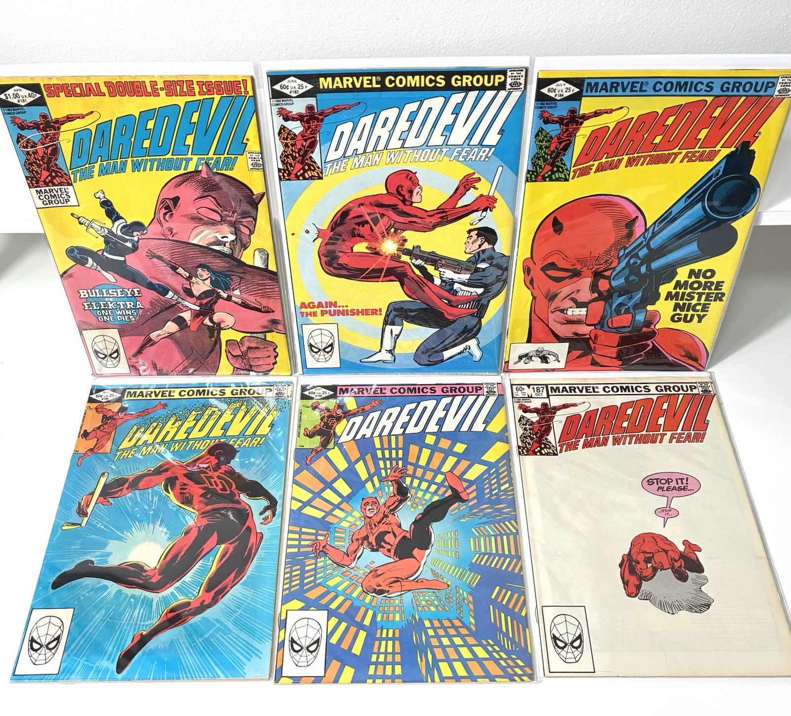Daredevil #181 183 184 185 186 187 (VF) Marvel Comics 1982 Key Frank Miller Run Daredevil #181 183 184 185 186 187 (VF) Marvel Comics 1982 Key Frank Miller Run