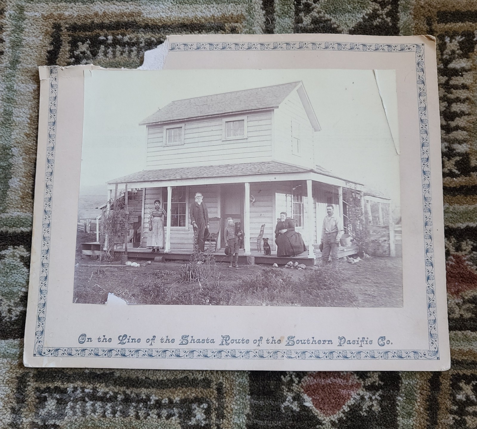Antique Photograph California Family Portrait Shasta Southern Pacific Railway Antique Photograph California Family Portrait Shasta Southern Pacific Railway