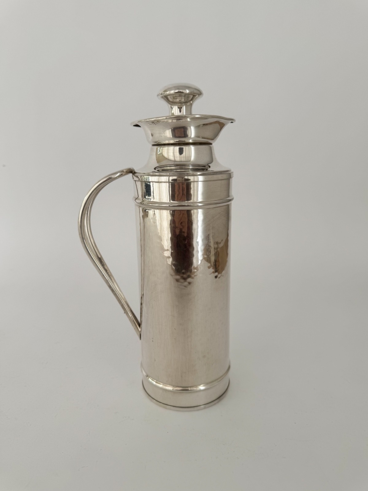 Vintage Italian Art Deco Silver Plated Thermos, Antique Tableware