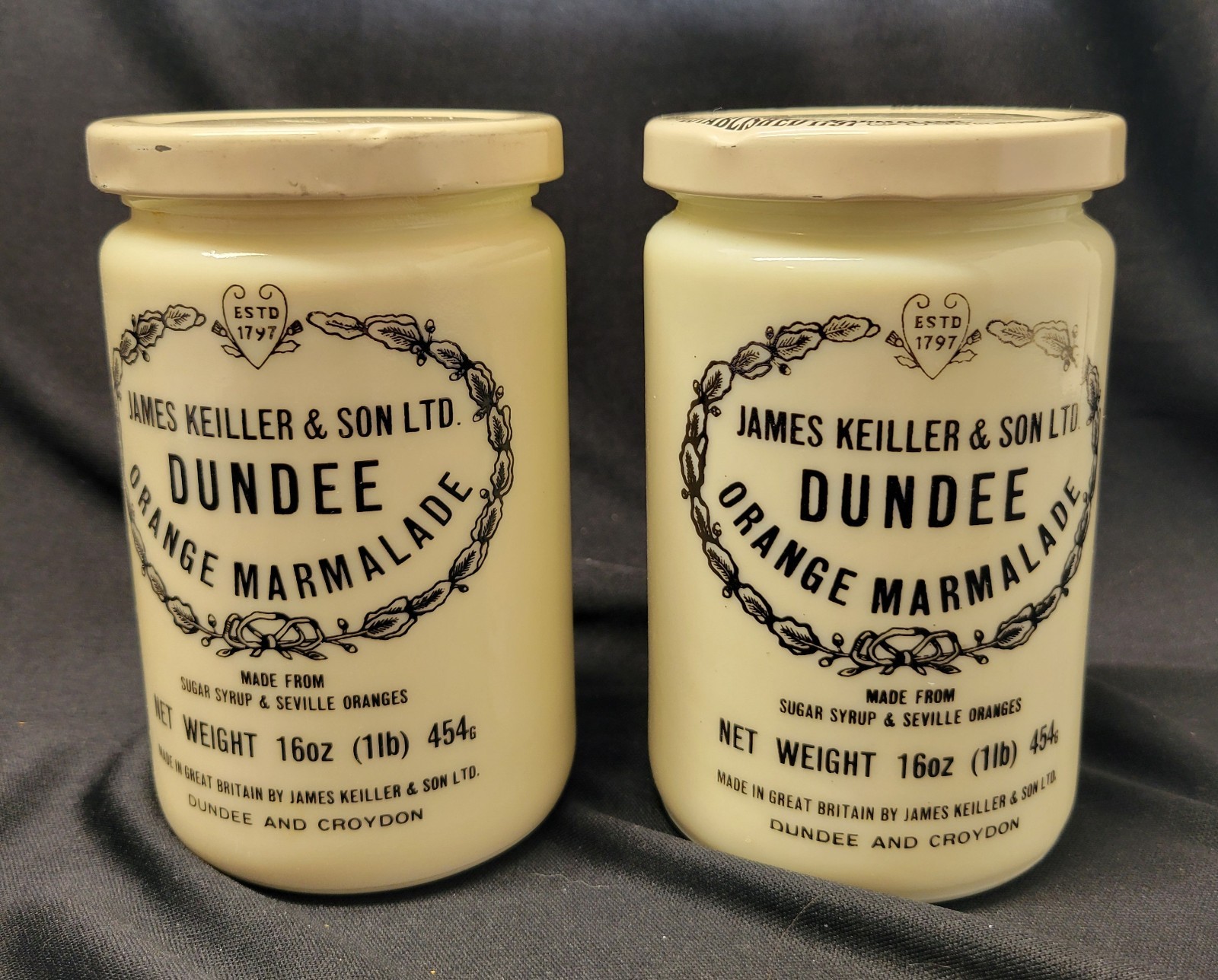 James Keiller & Sons Ltd Dundee Orange Marmalade Jar 16 oz. Lot Of 2 Vintage...