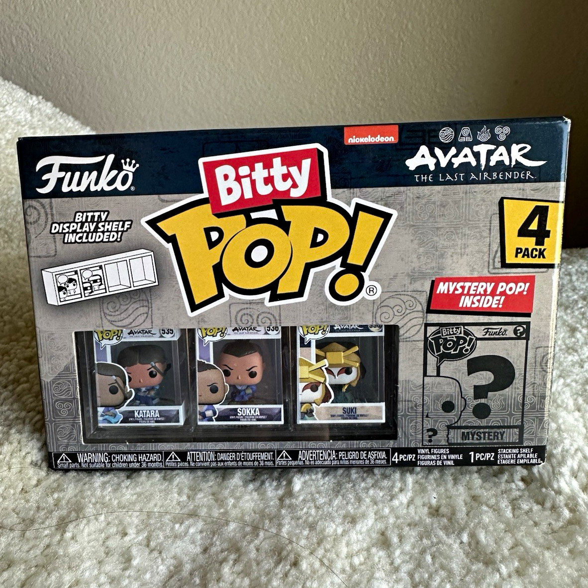Funko Bitty Pop Avatar: The Last Airbender 4-Pack Katara Sokka Suki Mystery Funko Bitty Pop Avatar: The Last Airbender 4-Pack Katara Sokka Suki Mystery