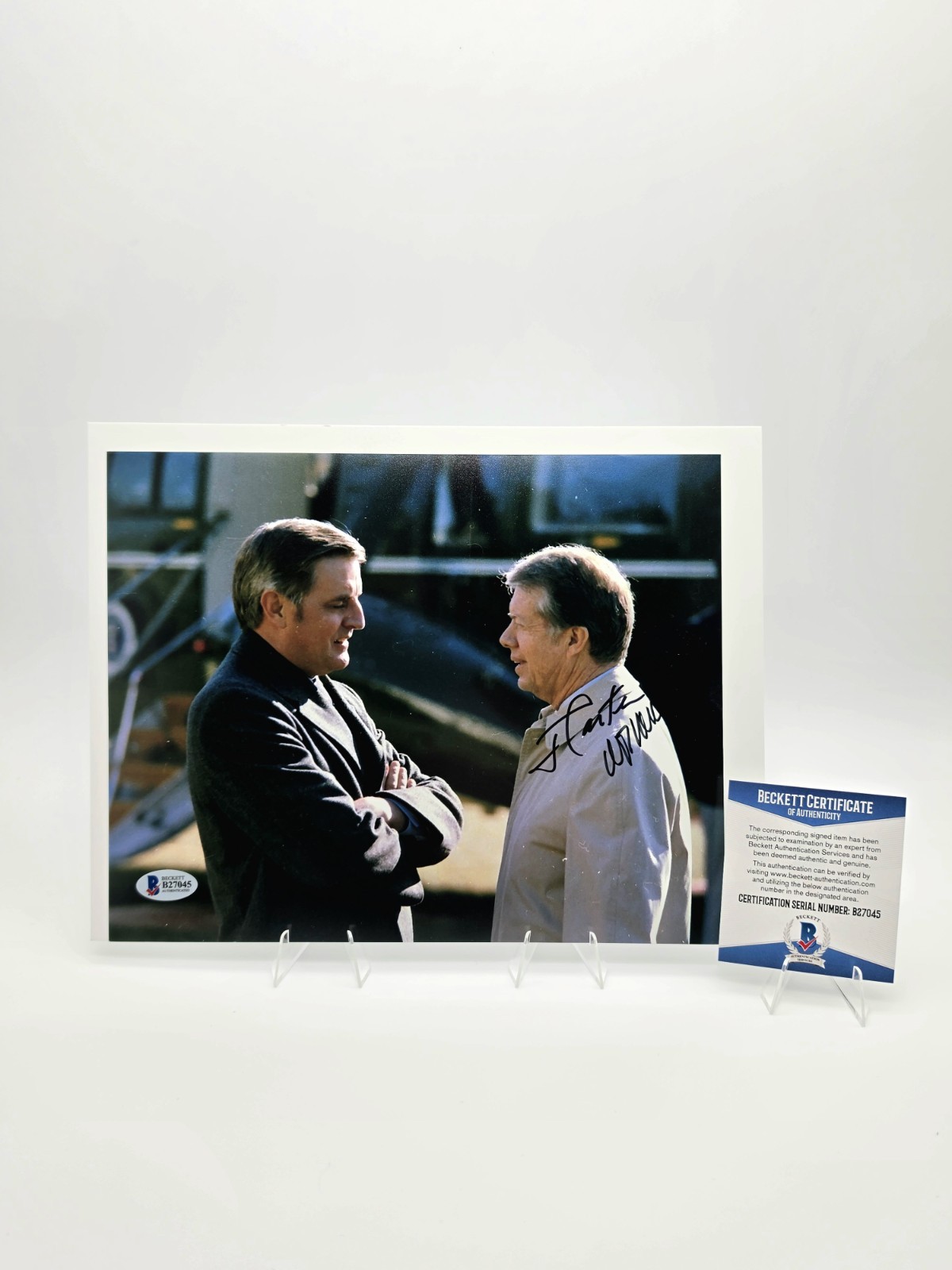 Jimmy Carter Walter Mondale Signed 8x10 Photo BAS COA President VP Autograph