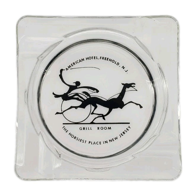 VTG Ashtray / American Hotel / The Horsiest Place in New Jersey\ VTG Ashtray / American Hotel / The Horsiest Place in New Jersey\