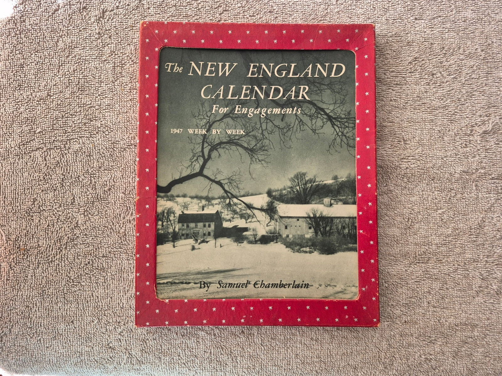 Vintage 1947 The New England Calendar for Engagements in Original Box NEW