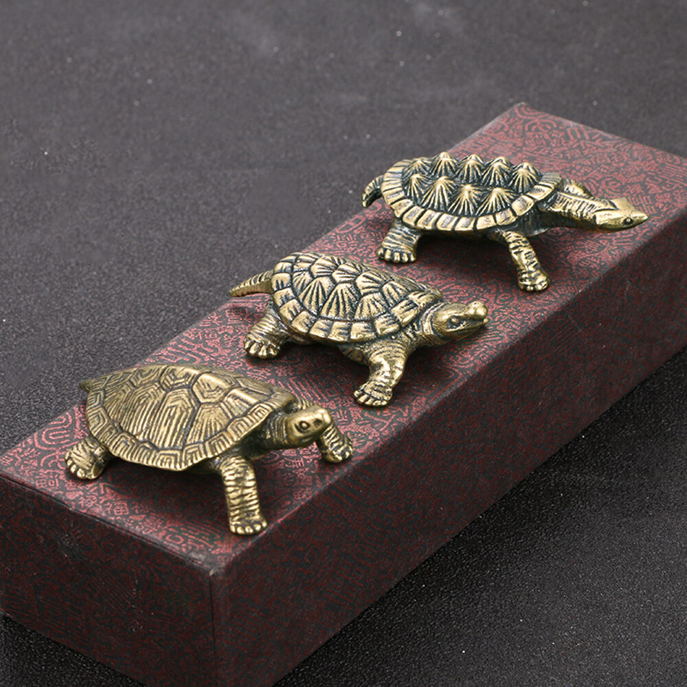 3pcs Vintage Brass Turtle Figurine Statue Home Ornaments Animal Figurines Gift 3pcs Vintage Brass Turtle Figurine Statue Home Ornaments Animal Figurines Gift
