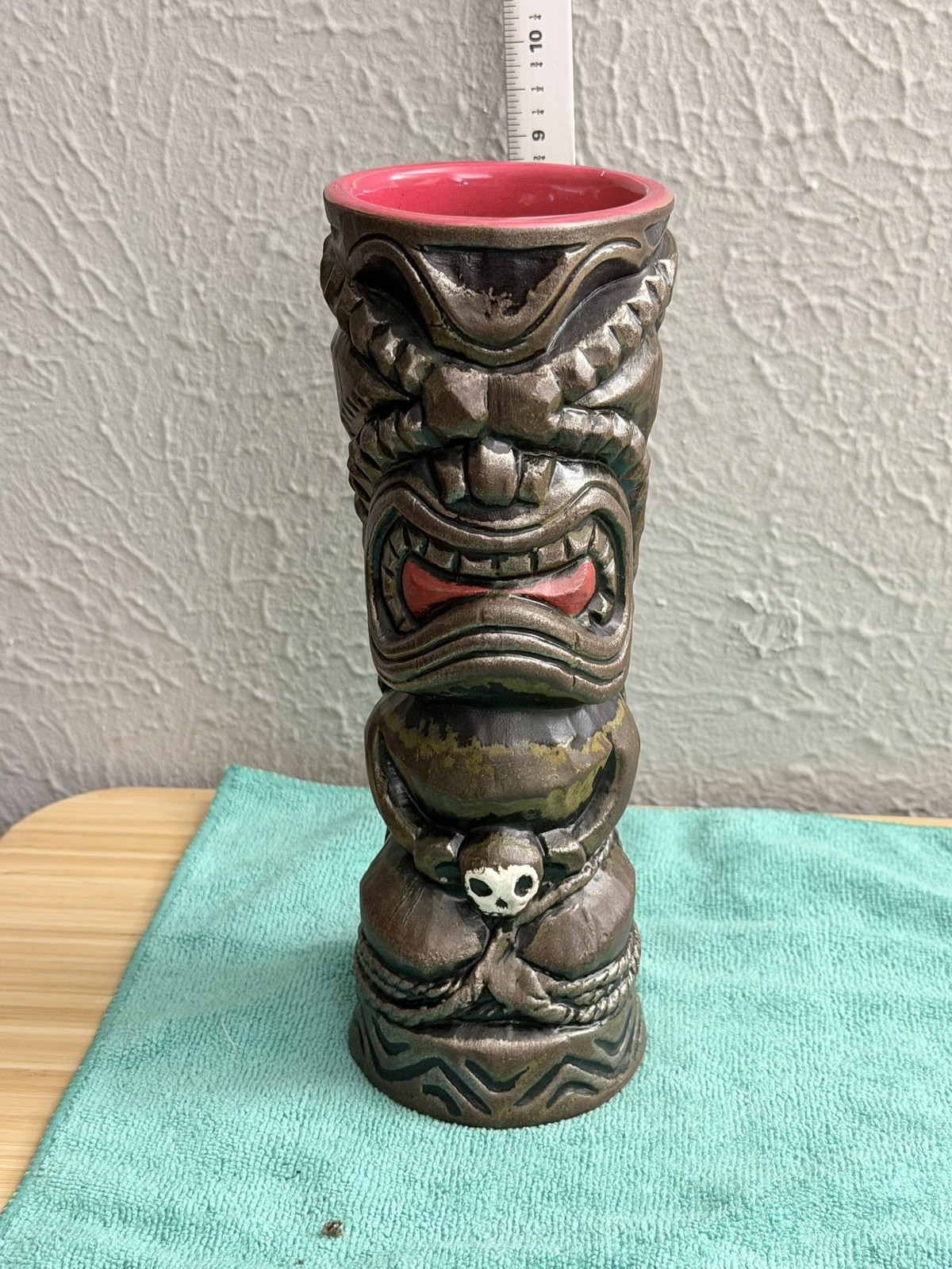 Skull Hunter Three Dots and a Dash Tiki Mug By Tiki Diablo