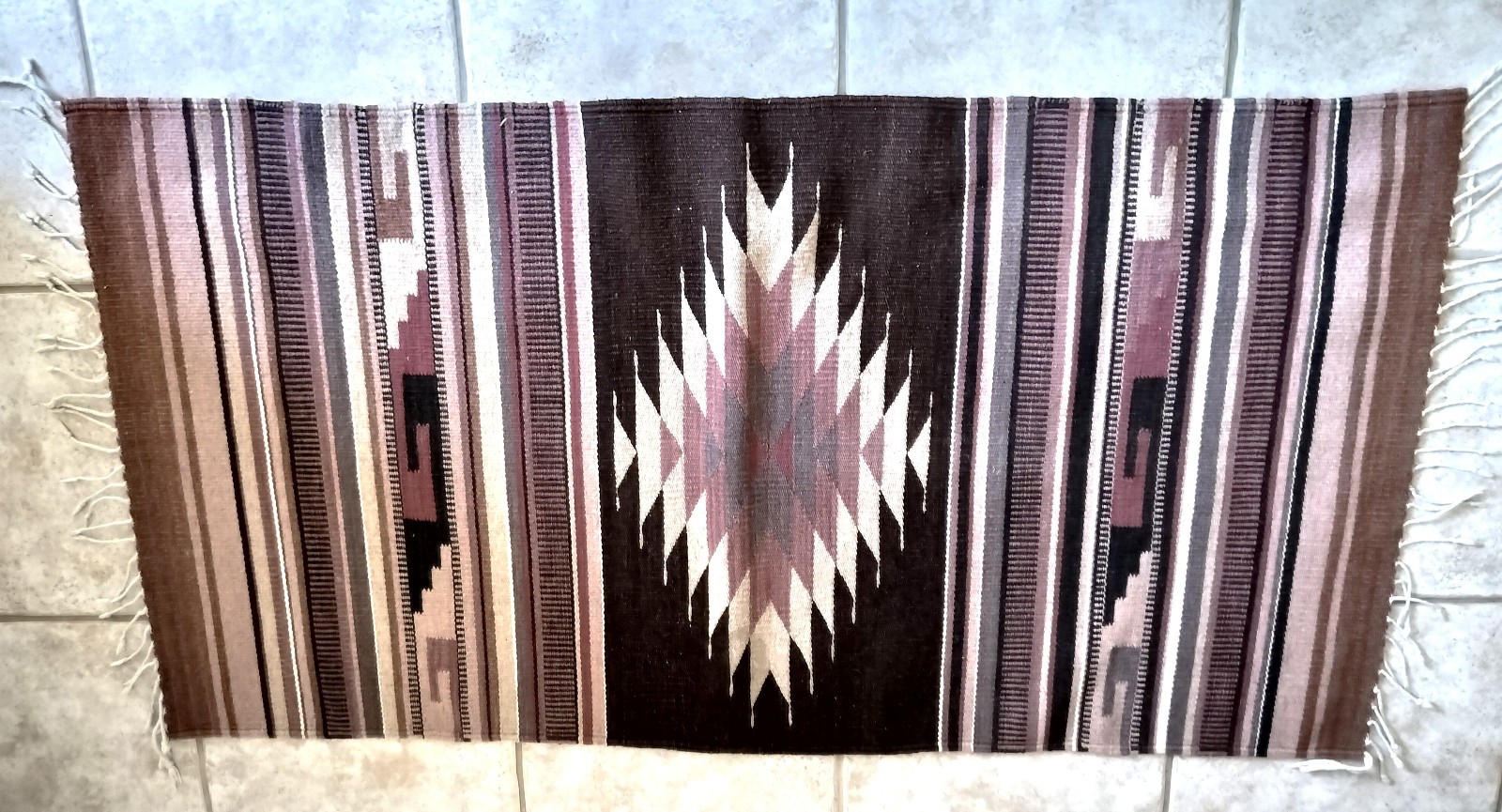 Vintage Navajo Rug Native American Indian Weaving Wool 54