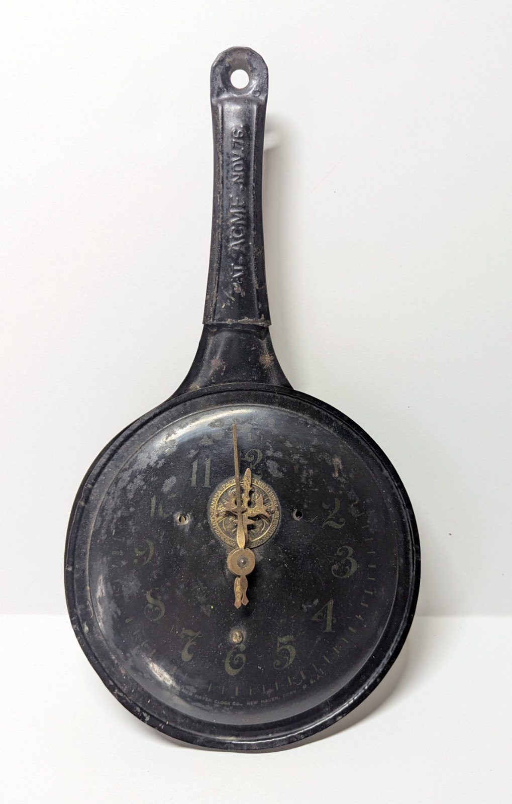 Antique New Haven Frying Pan Skillet Clock 1915 Panama Pacific Expo PPIE Acme