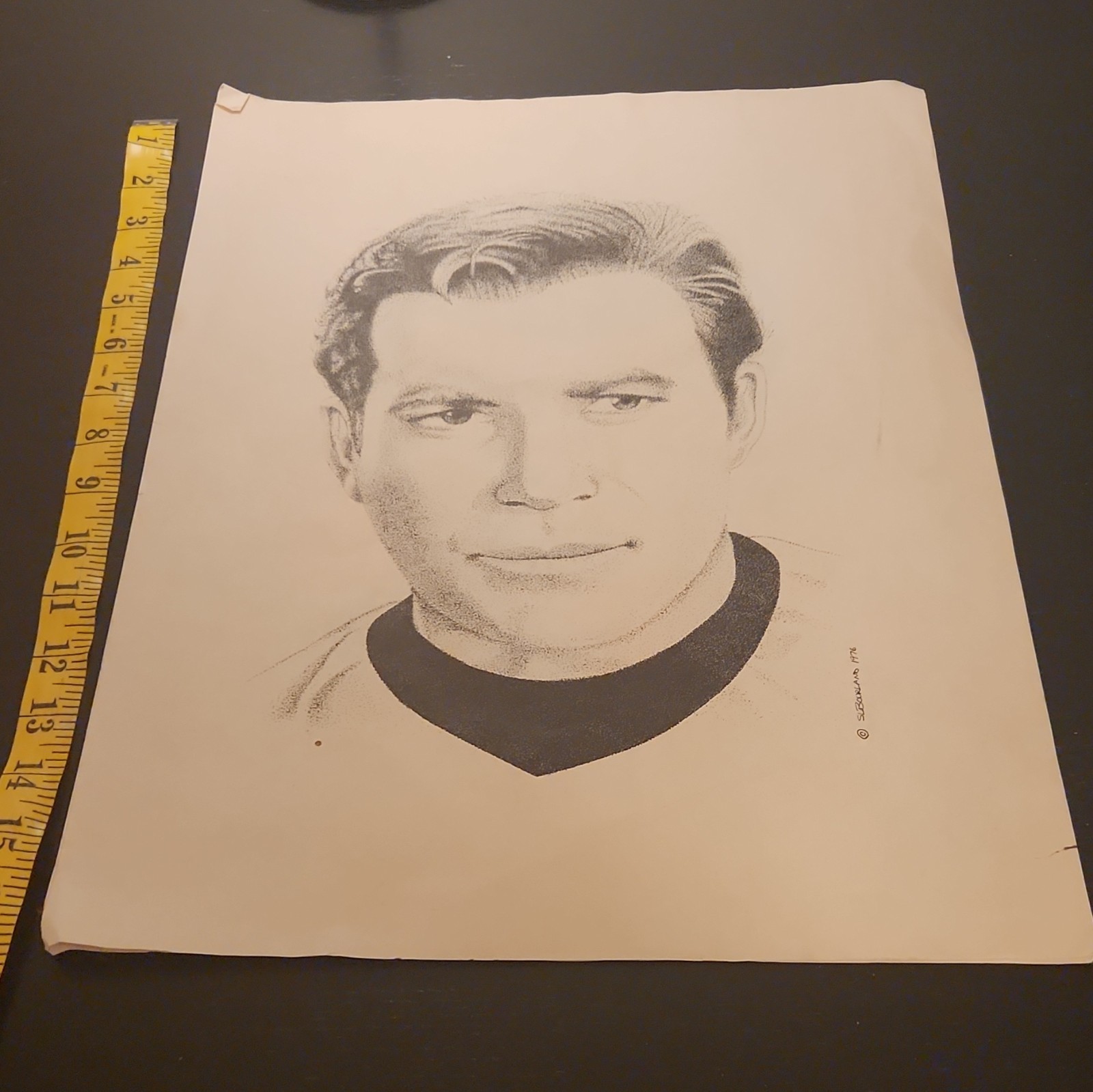 S. Bourdand Star Trek Vintage 1976 B&W Character Portrait Prints Lot of 3 S. Bourdand Star Trek Vintage 1976 B&W Character Portrait Prints Lot of 3