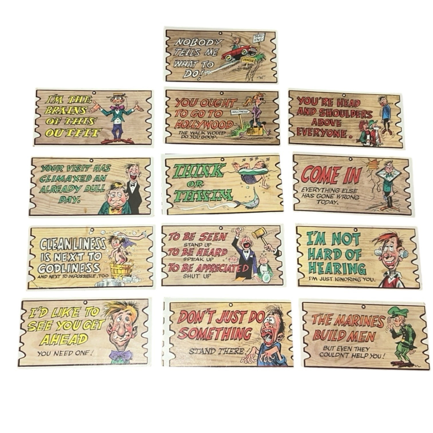 1965 Topps Kookie Plak Cards Lot of 13 Vintage Non-Sports Postcards Plaks
