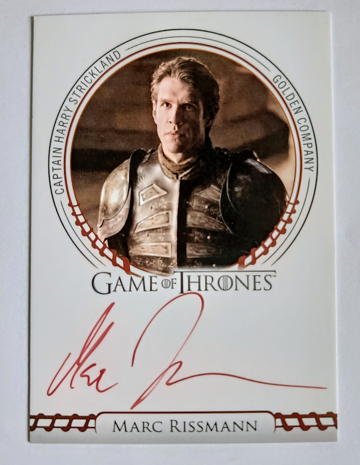 2025 Rittenhouse Game Of Thrones Great Houses Marc Rissmann Auto Card
