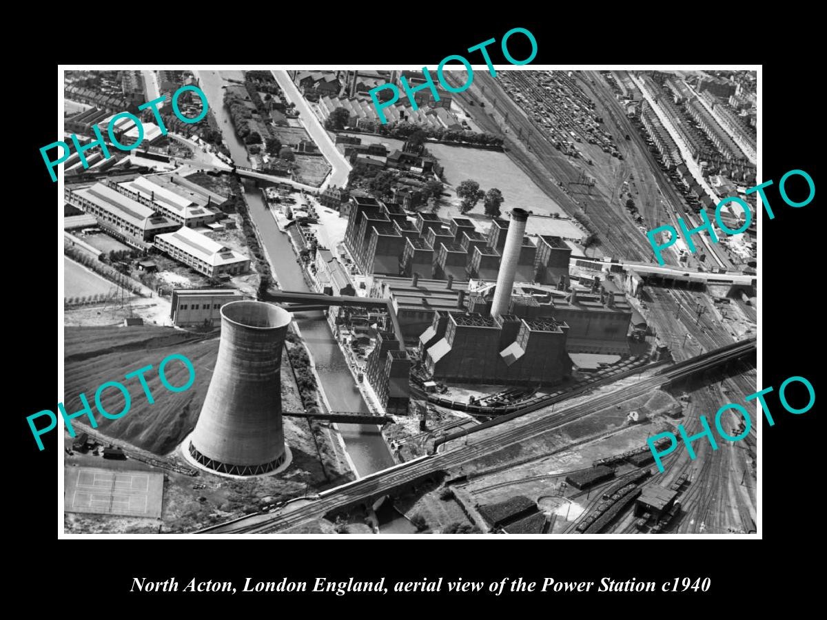 North Acton London England Aerial Of Power Plant c1940 Old Large Historic Photo