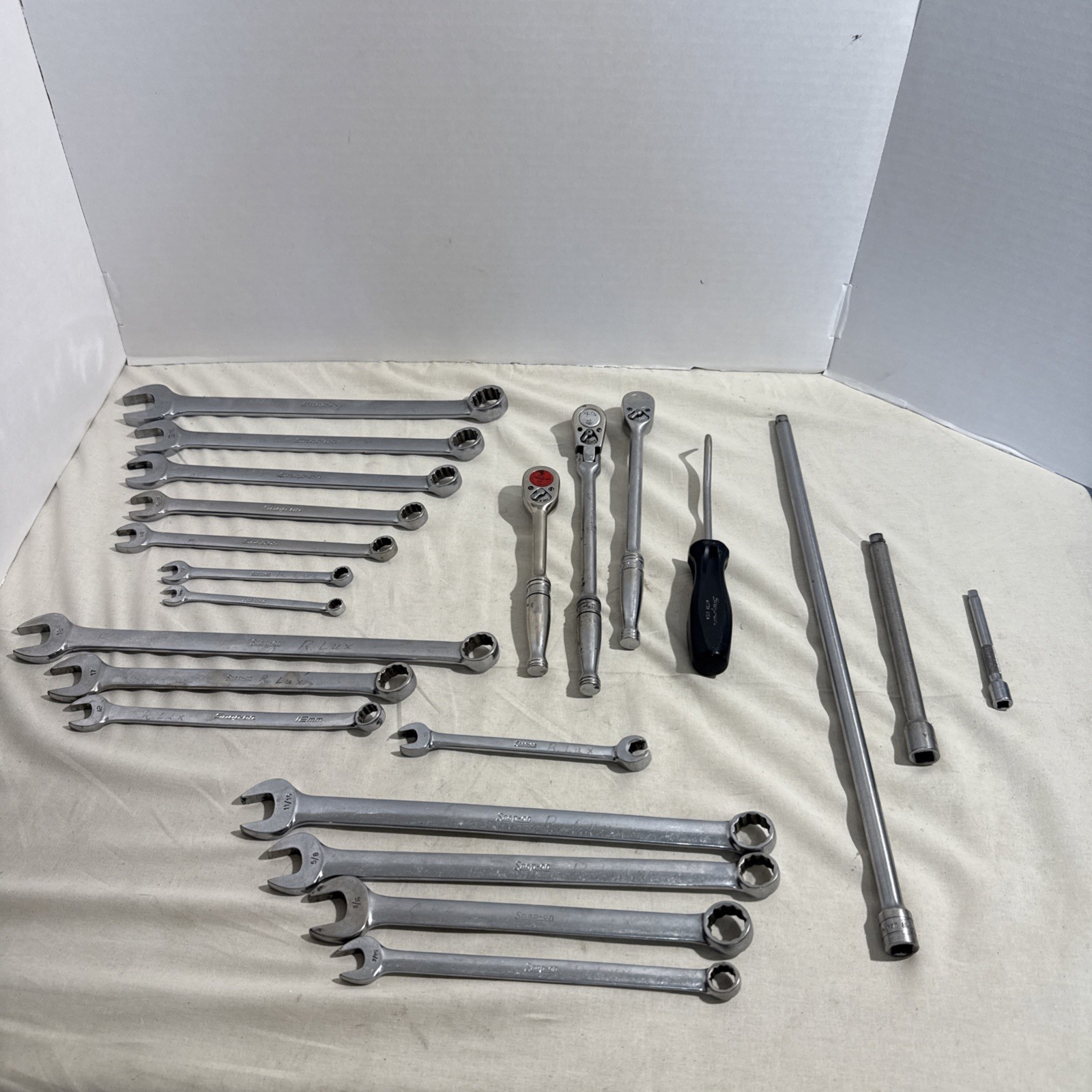 Snap-On Tool Lot USA Wrenches Ratchets Wrenches Mechanics Vintage 22 Piece Lot