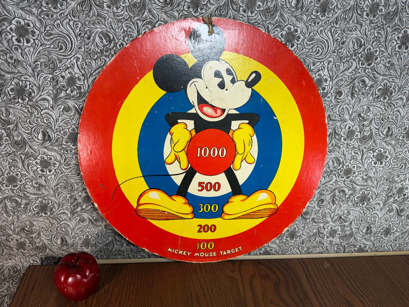 RARE Antique Mickey Mouse Target Game Pie Eyed  Marks Brothers Boston 1930s