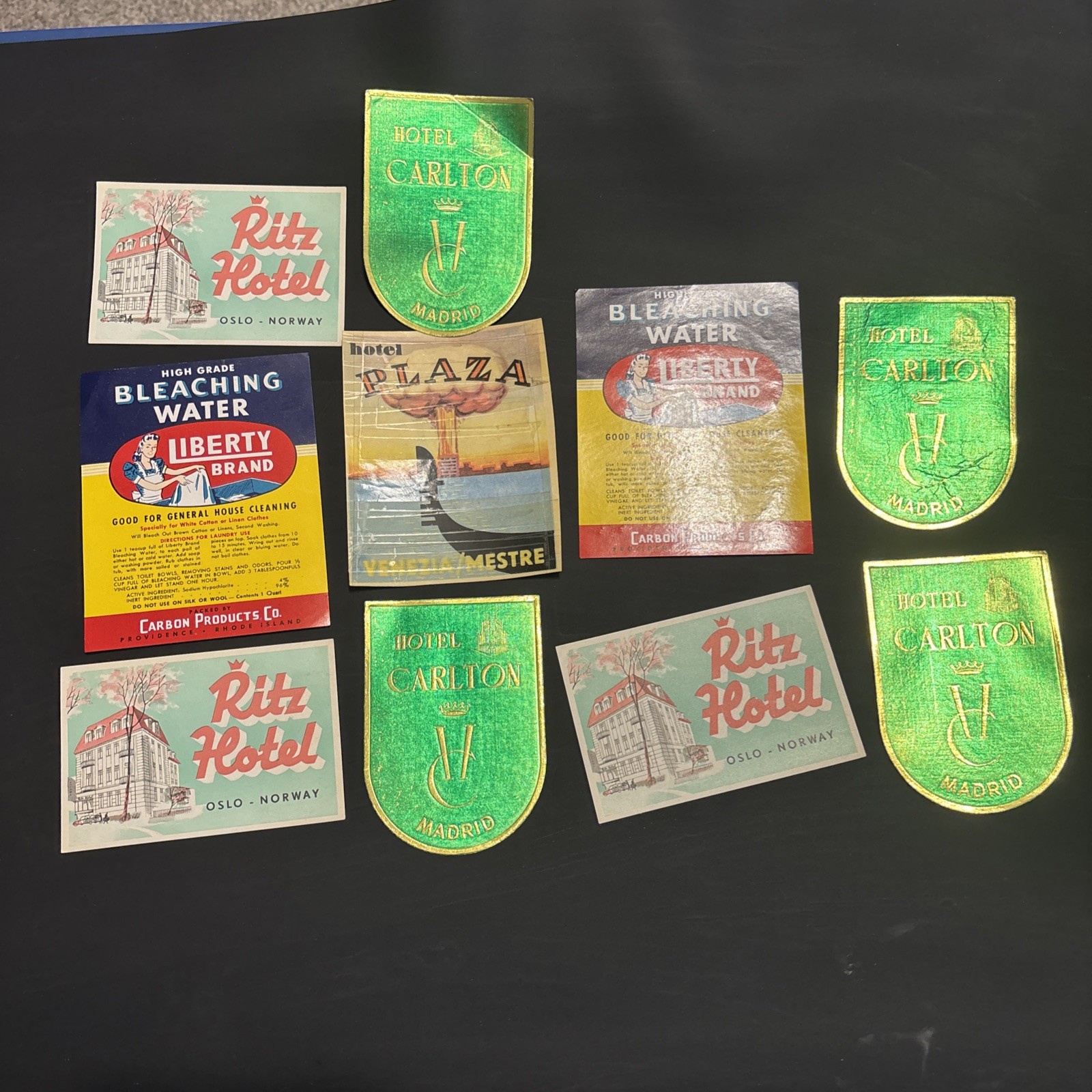 Vintage 1940s-60s Hotel Luggage Labels Advertising Ephemera Lot of 10