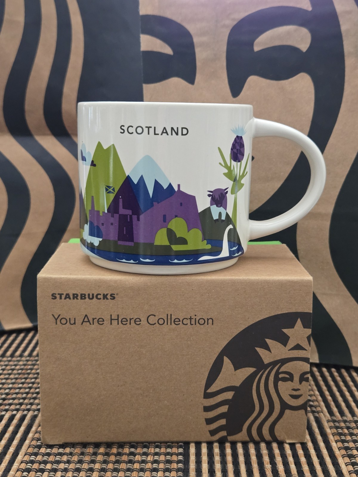 NEW IN BOX Starbucks Scotland You Are Here 14oz Coffee Mug Cup 14 oz NEW IN BOX Starbucks Scotland You Are Here 14oz Coffee Mug Cup 14 oz