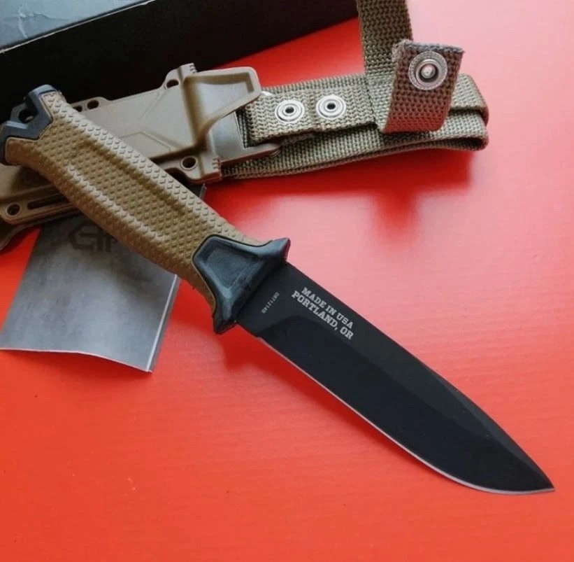 Gerber StrongArm Fixed Blade Knife Brown - Full Tang Outdoor Survival Tool New Gerber StrongArm Fixed Blade Knife Brown - Full Tang Outdoor Survival Tool New