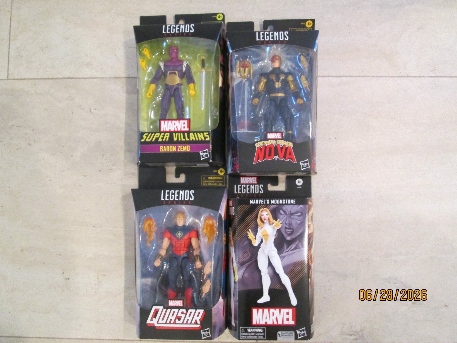 Marvel Legends Set of 4 Nova Quasar Baron Zemo Moonstone New very nice Marvel Legends Set of 4 Nova Quasar Baron Zemo Moonstone New very nice