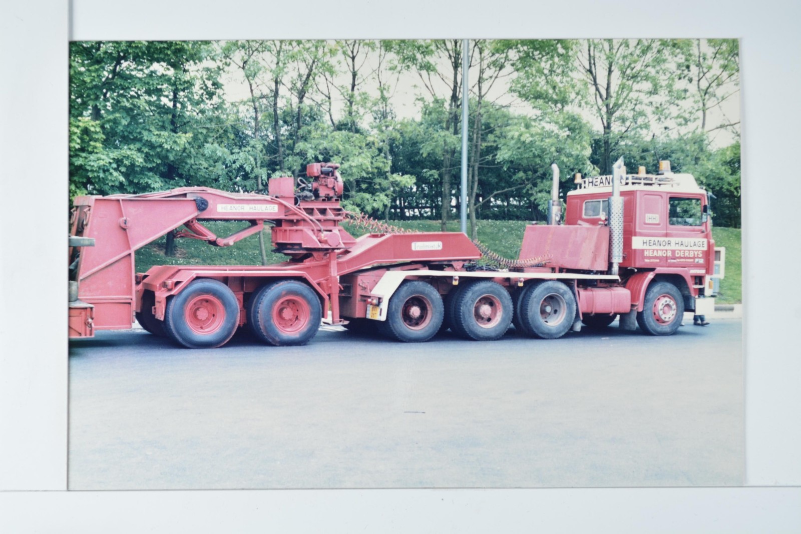 Heanor Haulage Derbys Red Lorry Heavy Trailer Truck Boy 26T VTG Photo