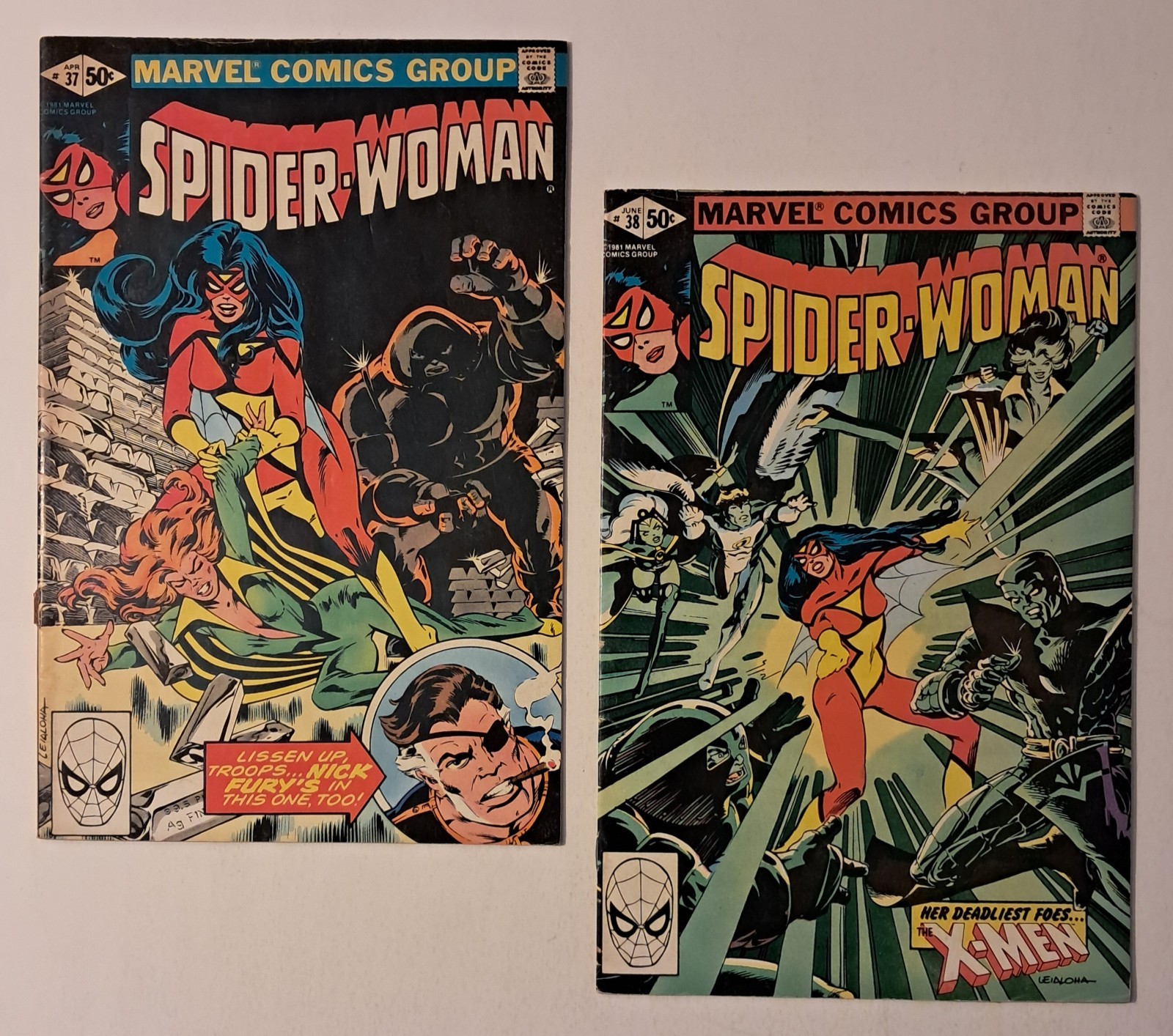 Spider-Woman #37 & 38 (1st app of Siryn/x-men, Juggernaut , Nick Fury app) 1981