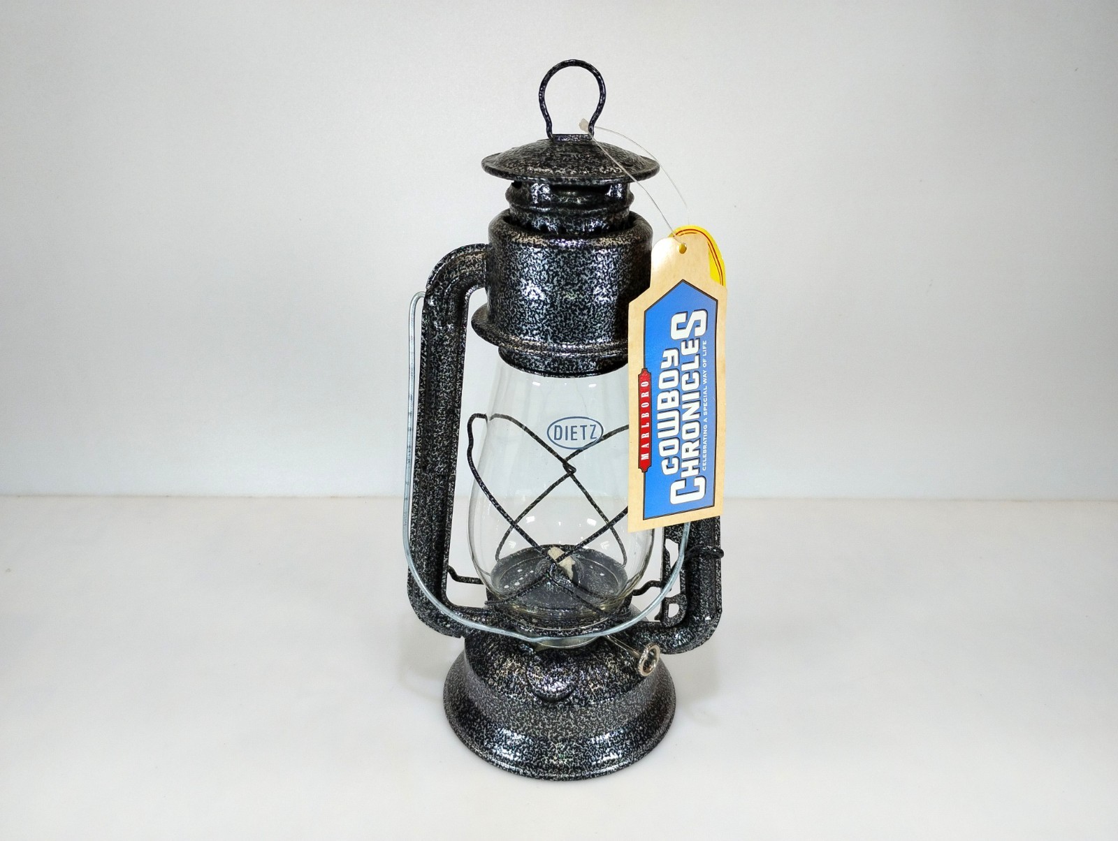 Dietz Junior Oil Lantern Marlboro Cowboy Chronicles Gray Hammered Finish Unused