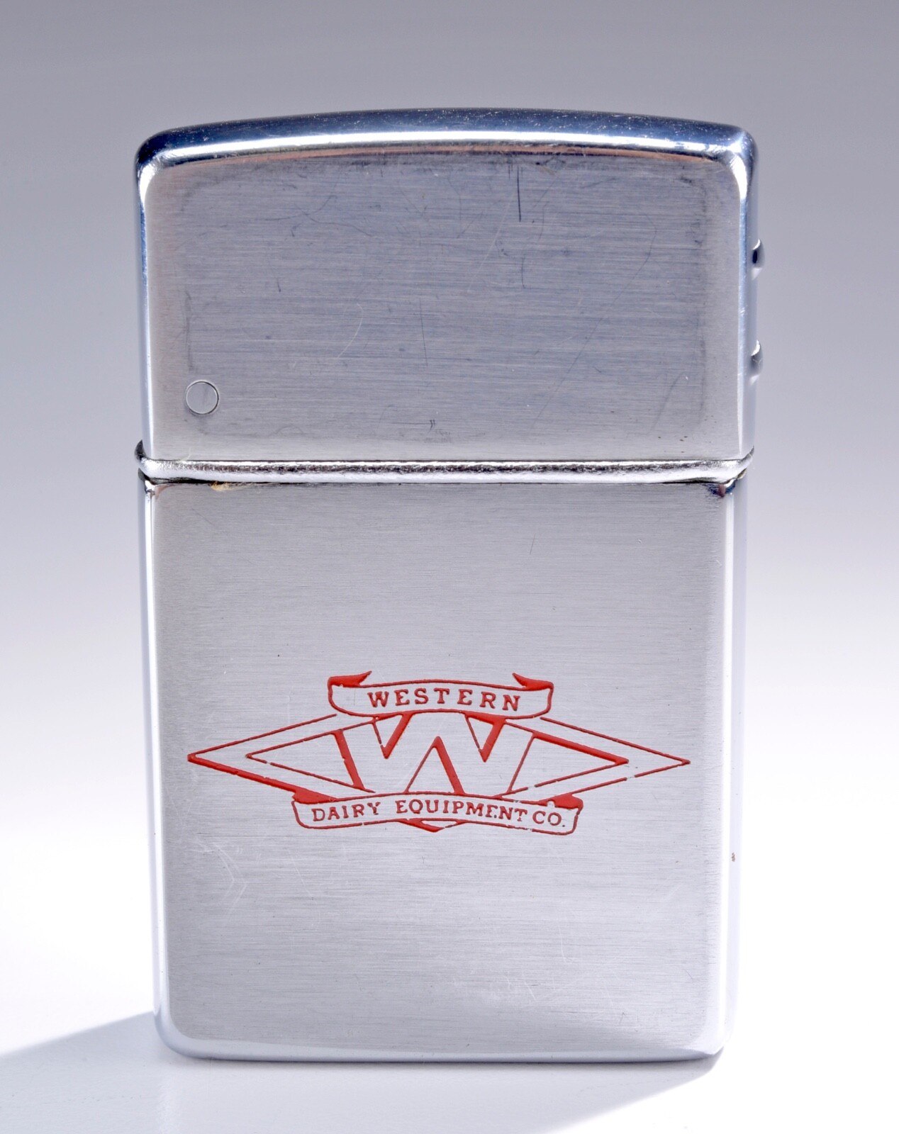 Vintage 1950's Wind Master Advertising Lighter Western Dairy Equipment Co. Vintage 1950's Wind Master Advertising Lighter Western Dairy Equipment Co.