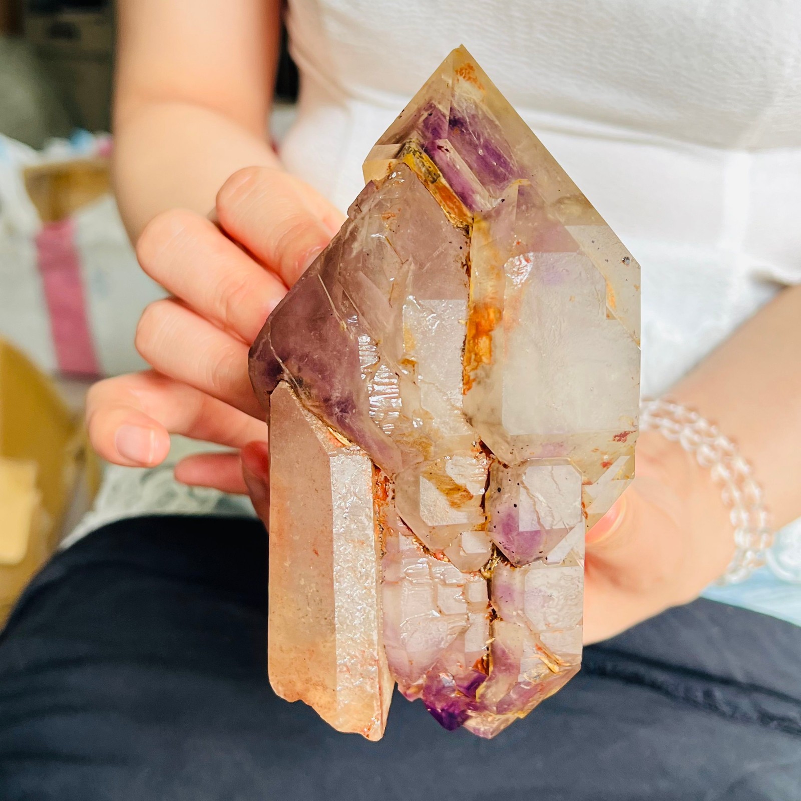 2.97LB Natural dreamy amethyst raw stone specimen 1350g