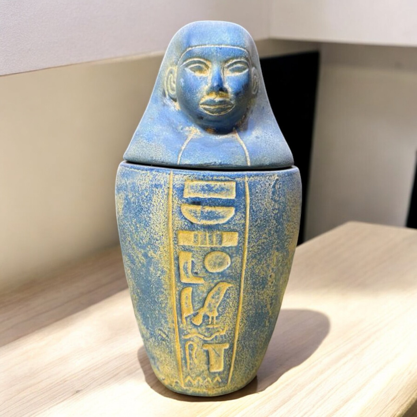 Stunning Antique Egyptian Canopic Jars Rare Unique Pharaonic Burial BC