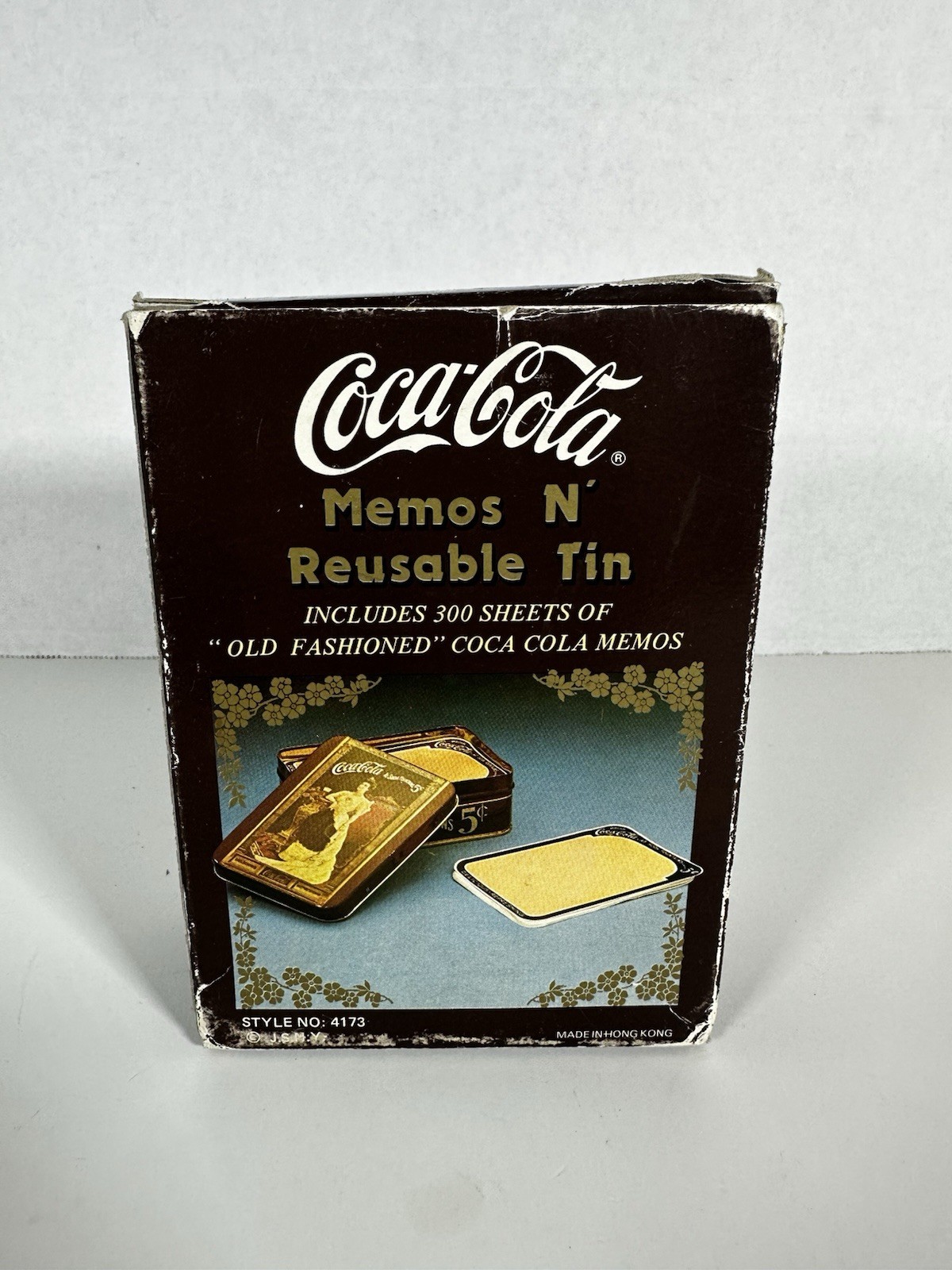 VINTAGE “Old-Fashioned” Coca-Cola Memo Sheets (300) in Original Reusable Tin VINTAGE “Old-Fashioned” Coca-Cola Memo Sheets (300) in Original Reusable Tin