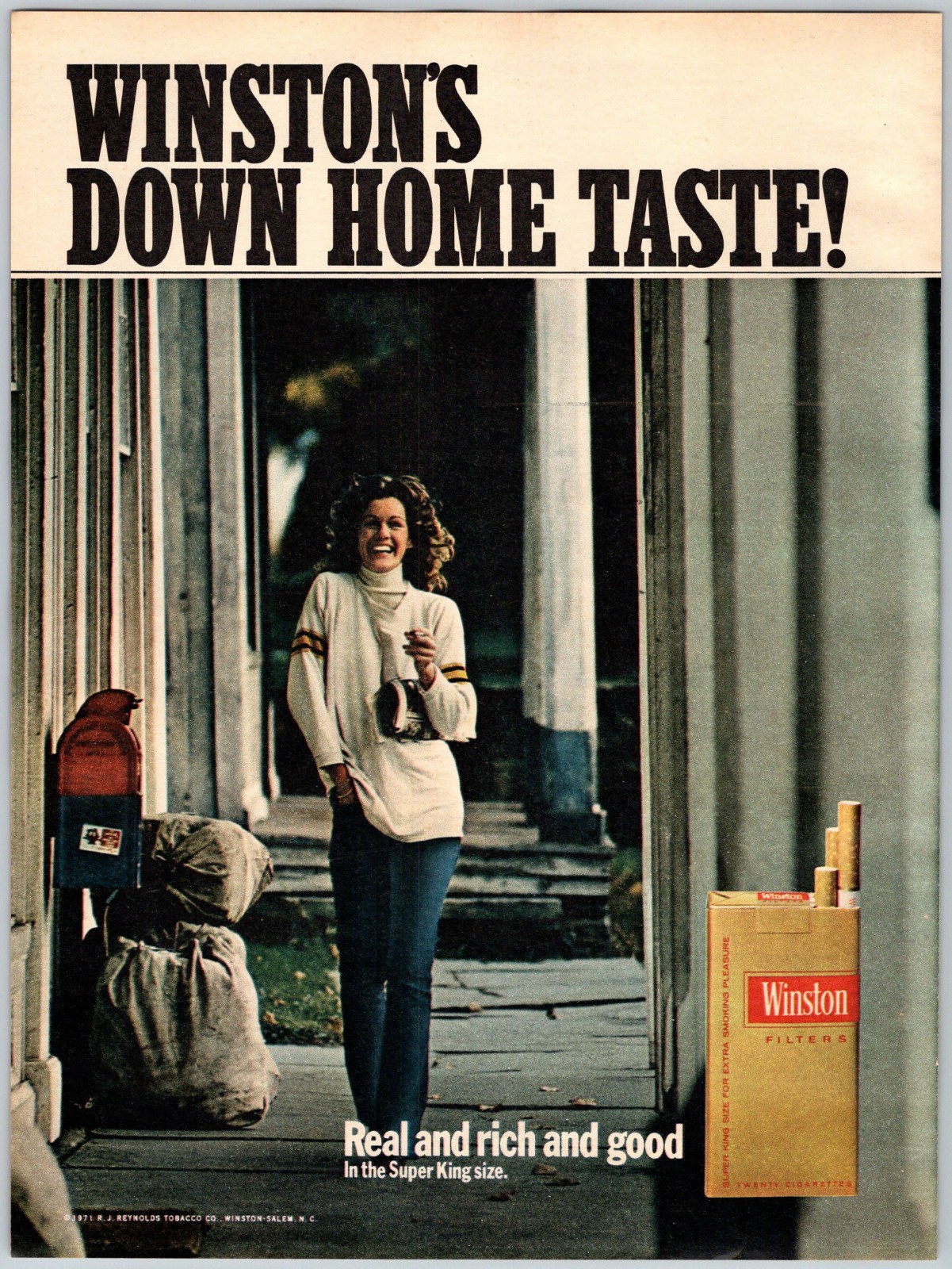 1971 PRETTY WOMAN WINSTON CIGARETTES Vintage 8