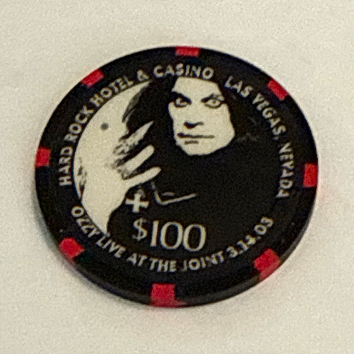 Hard Rock Hotel & Casino Las Vegas $100 Collectible Casino Chip Ozzy Osbourne Hard Rock Hotel & Casino Las Vegas $100 Collectible Casino Chip Ozzy Osbourne