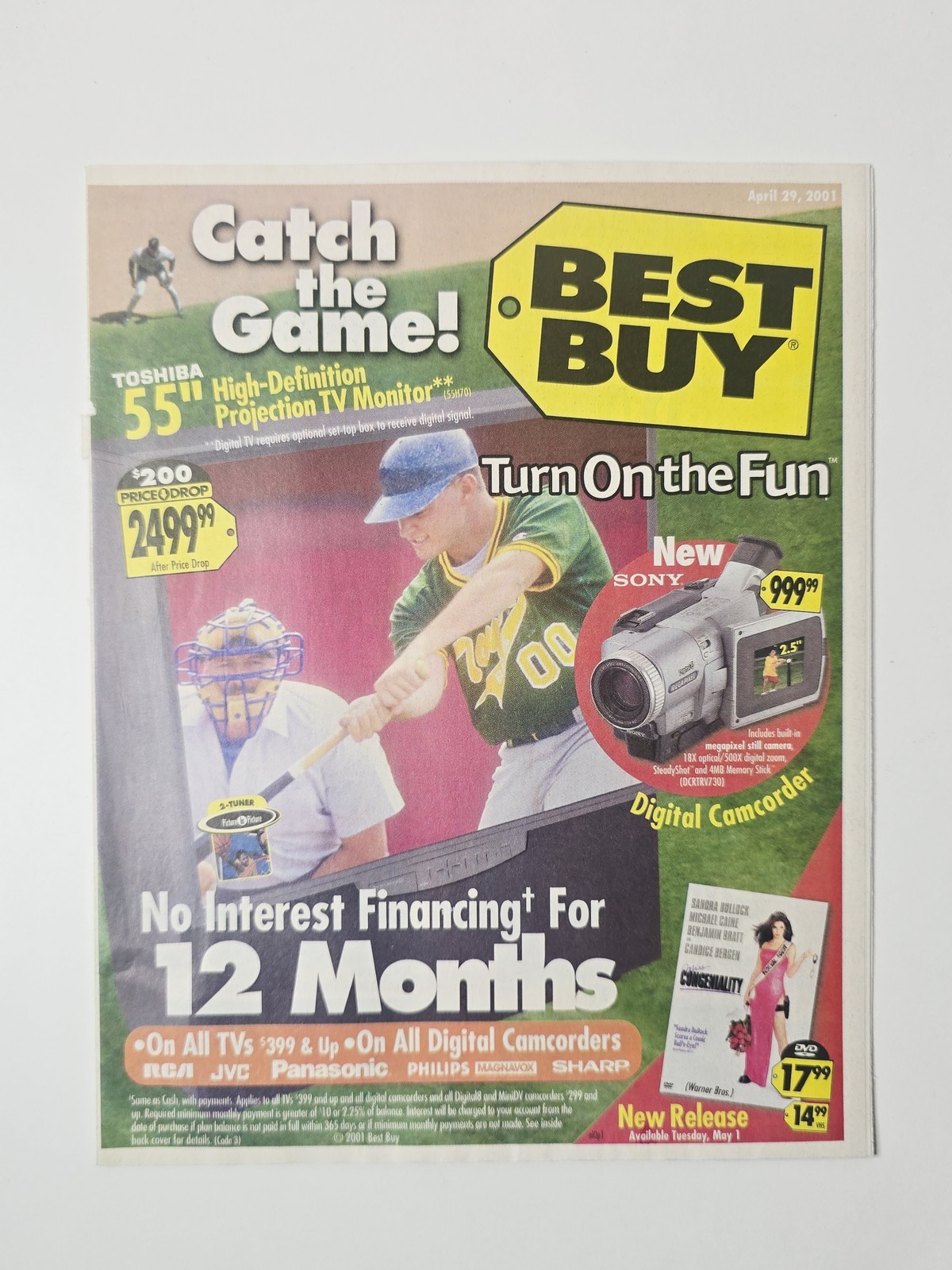 2001 Best Buy Vintage Electronics Catalog April Ad Circular Computers DVD PC Vid