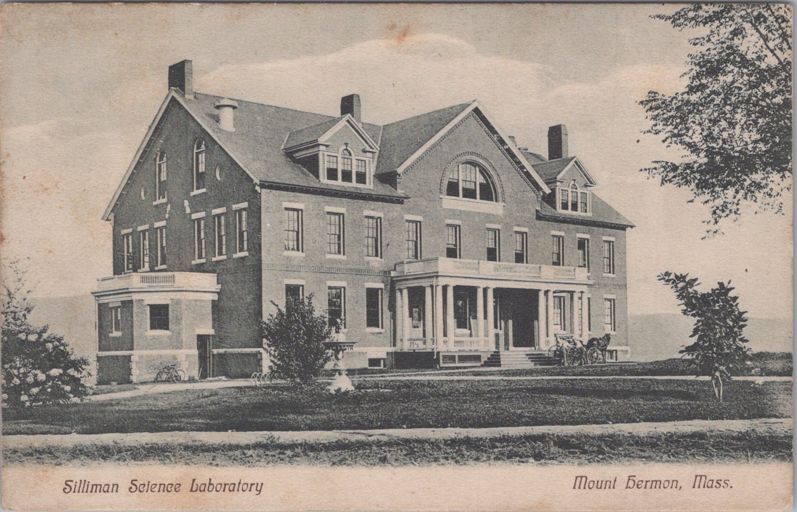 Silliman Science Laboratory Mount Hermon MA School Buggy Frissell 1911 Postcard