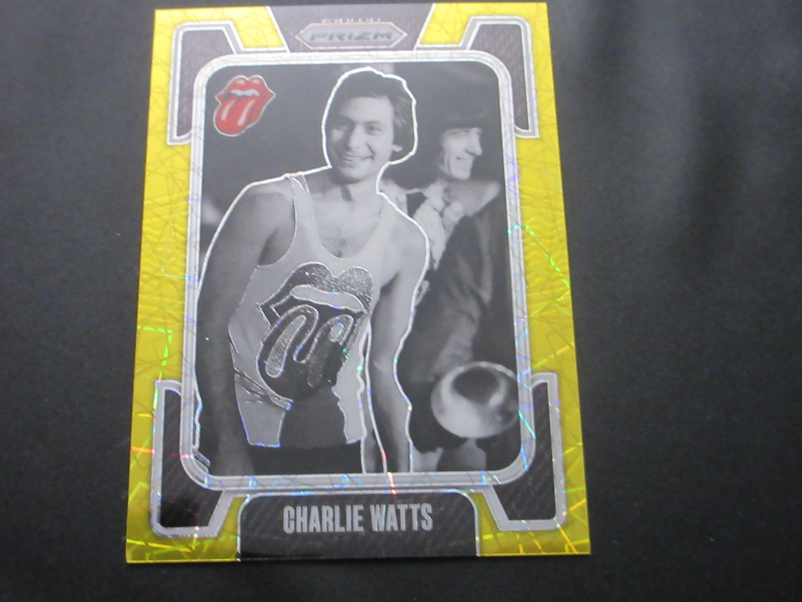 2025 Panini Prizm Rolling Stones Gold Laser Insert #4 Charlie Watts (#04 of 10)