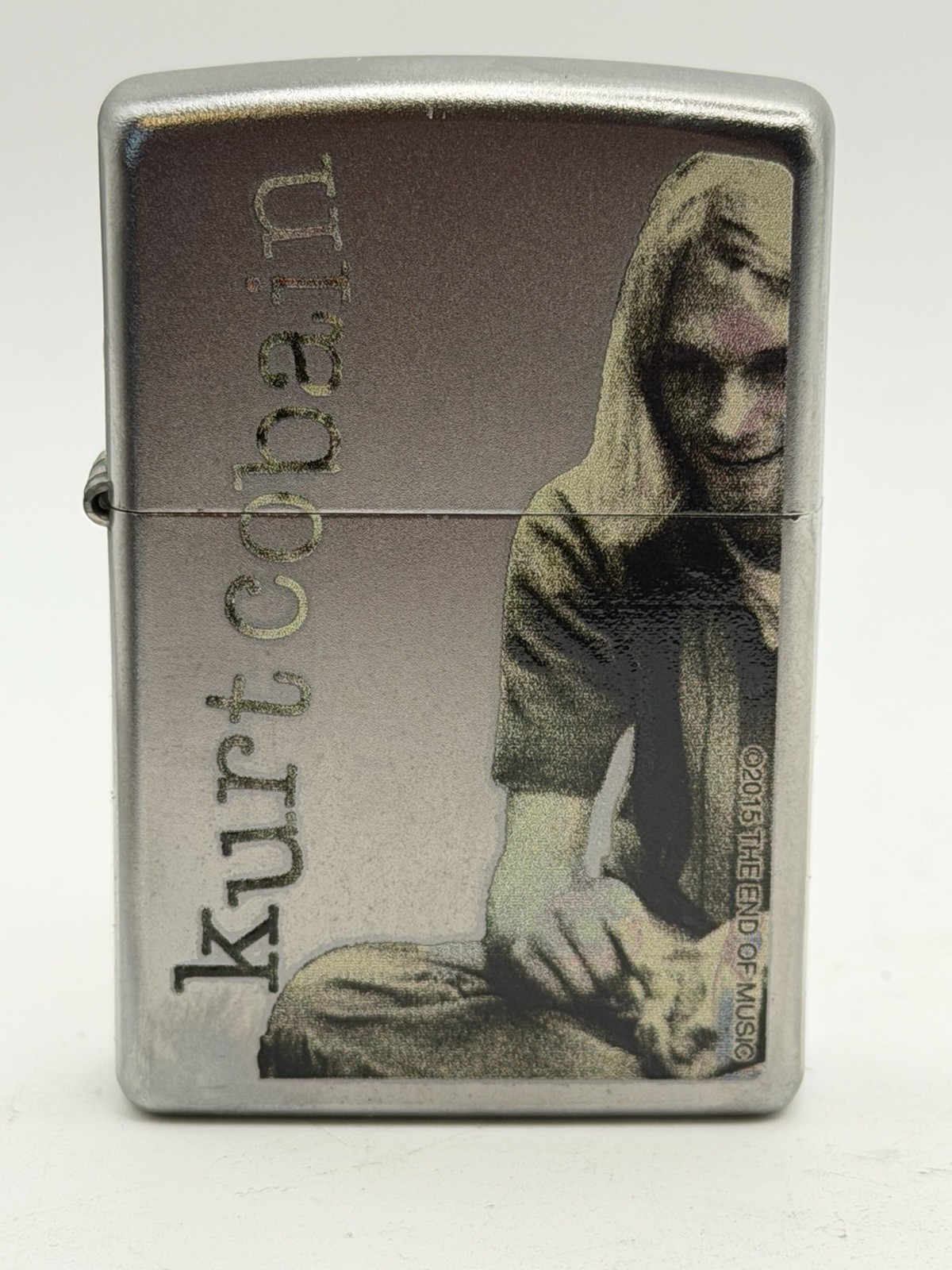 Vintage 2015 Kurt Cobain Nirvana Grunge Chrome Zippo Lighter NEW