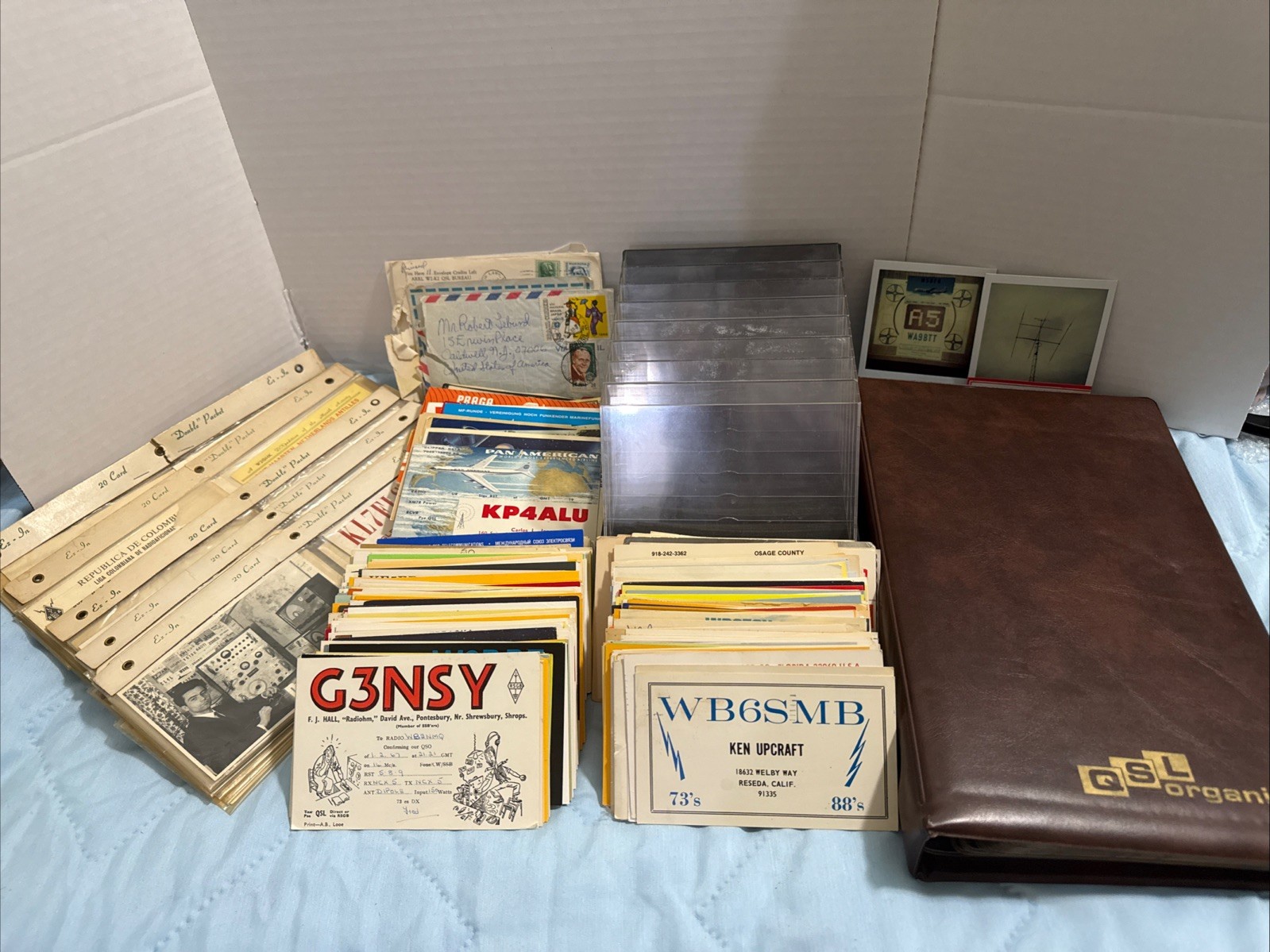 VINTAGE HAM RADIO QSL CALL CARD POSTCARD LOT of 569 Cards 1960's to Present Day