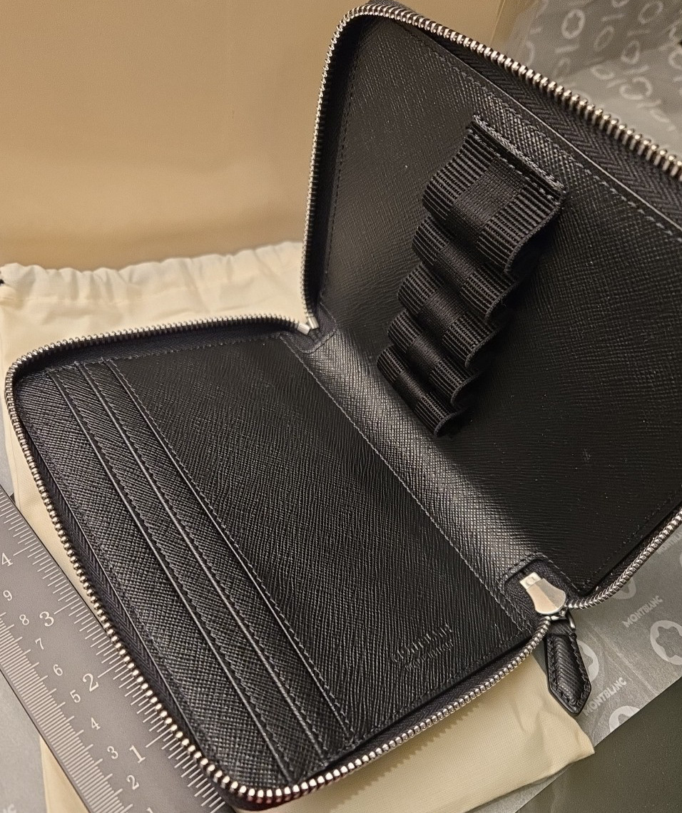 $440 MSRP - Montblanc 198364 5-pen Sartorial Zip Pouch Black