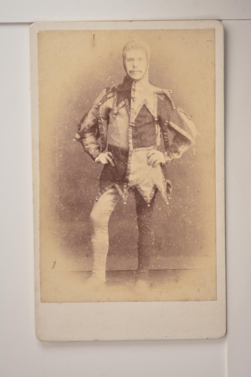 Man Jester Harlequin Costume Theatrical Fancy Dress Harry Jackson Leeds c1870s