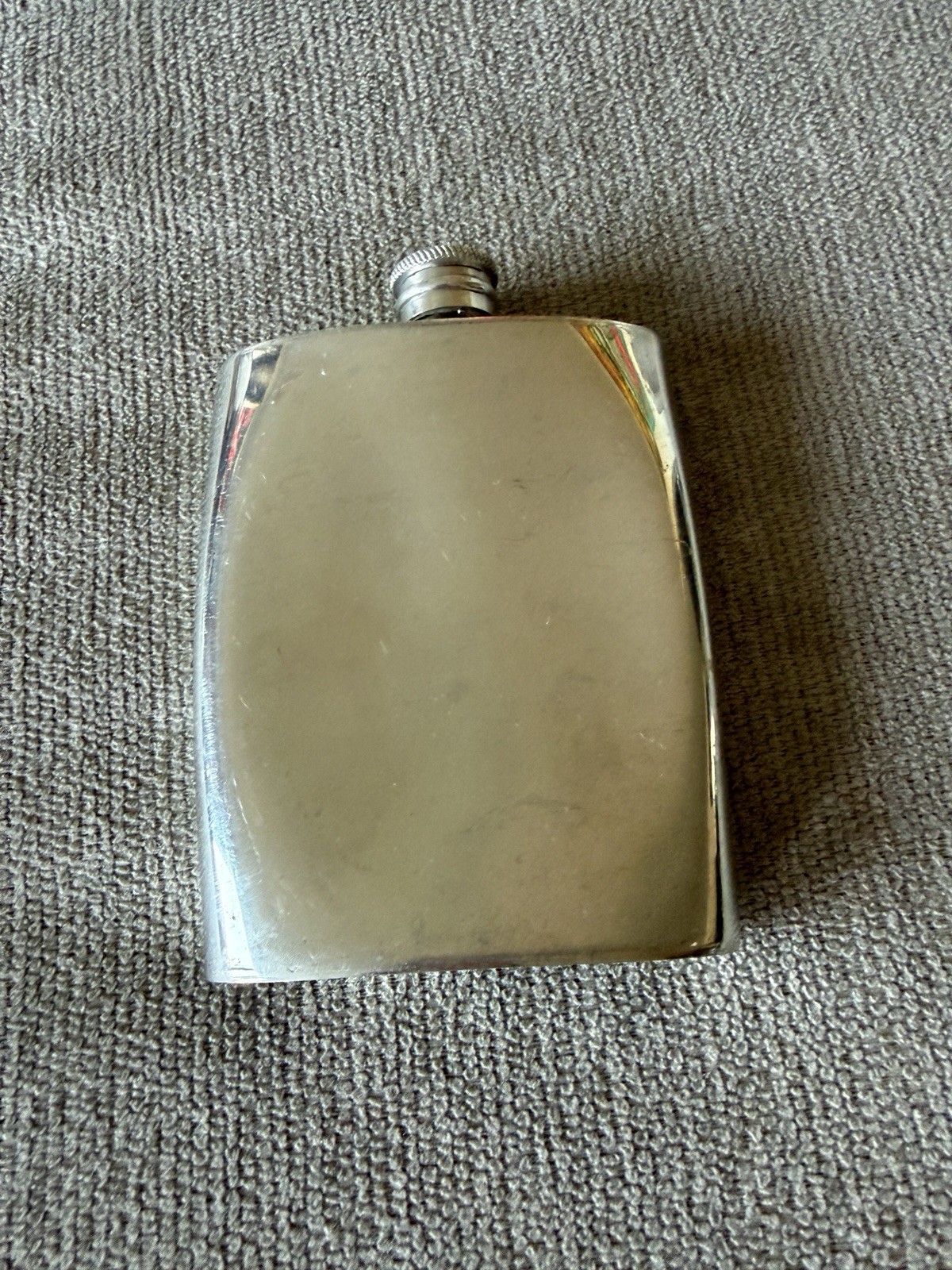 English Pewter Flask Made In Sheffield Vintage 6oz Great Design
