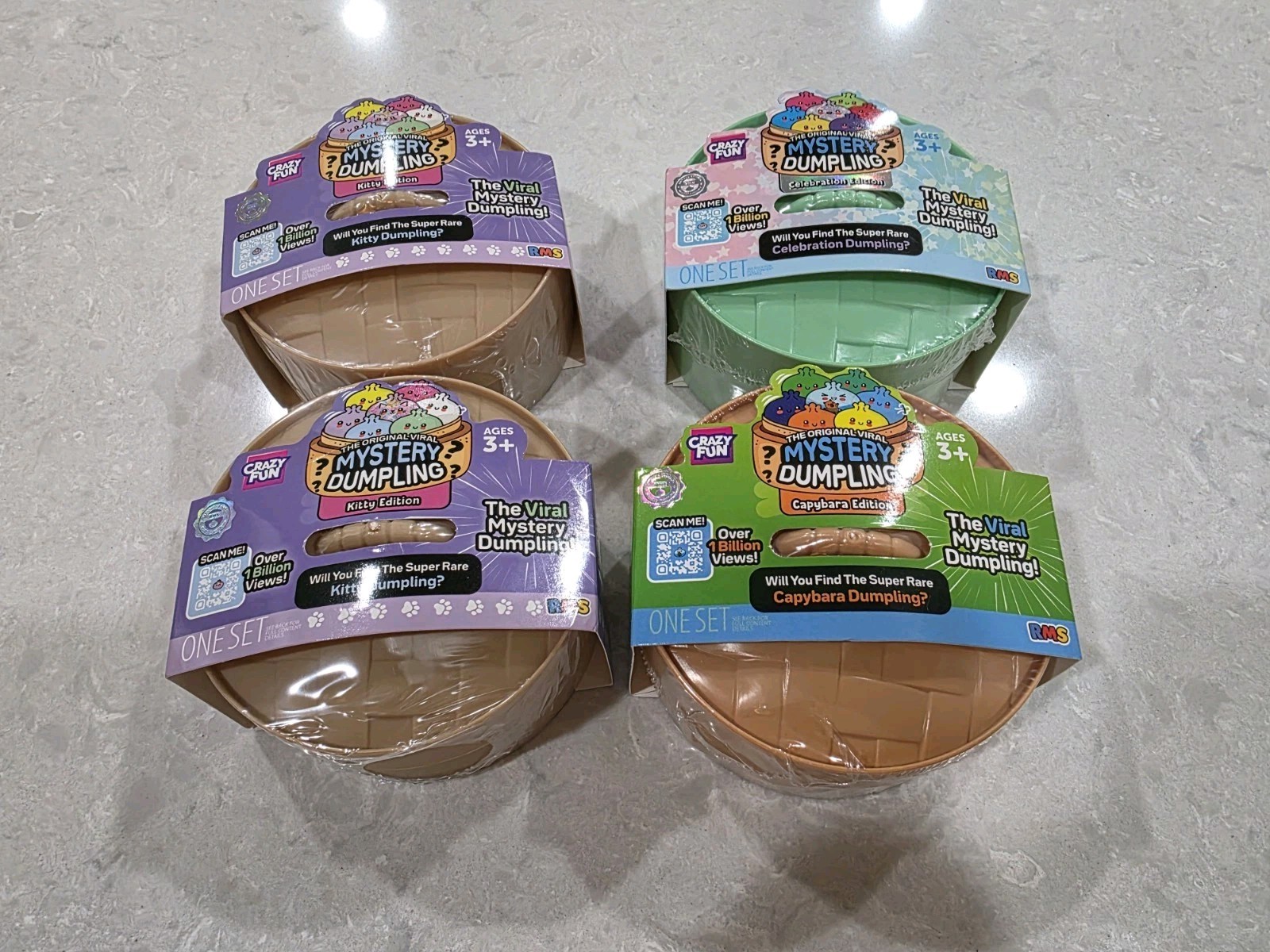 4x Lot New Kitty Dumpling Celebration Capybata Needoh Ploof Five Below Mystery 