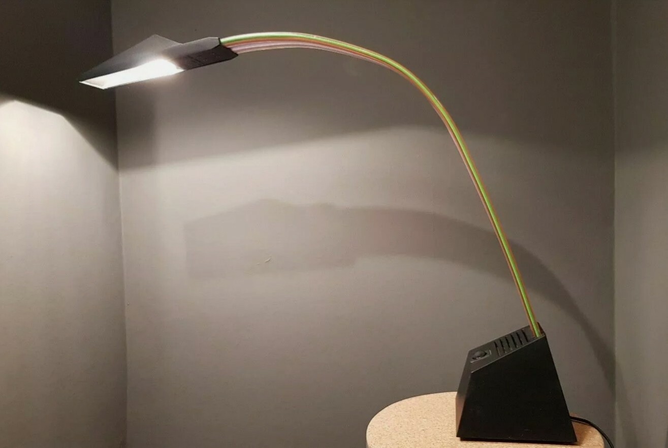 Vintage Italian Multi Coloured Alberto Fraser Nastro Lamp by Stilnovo 1983 1980s