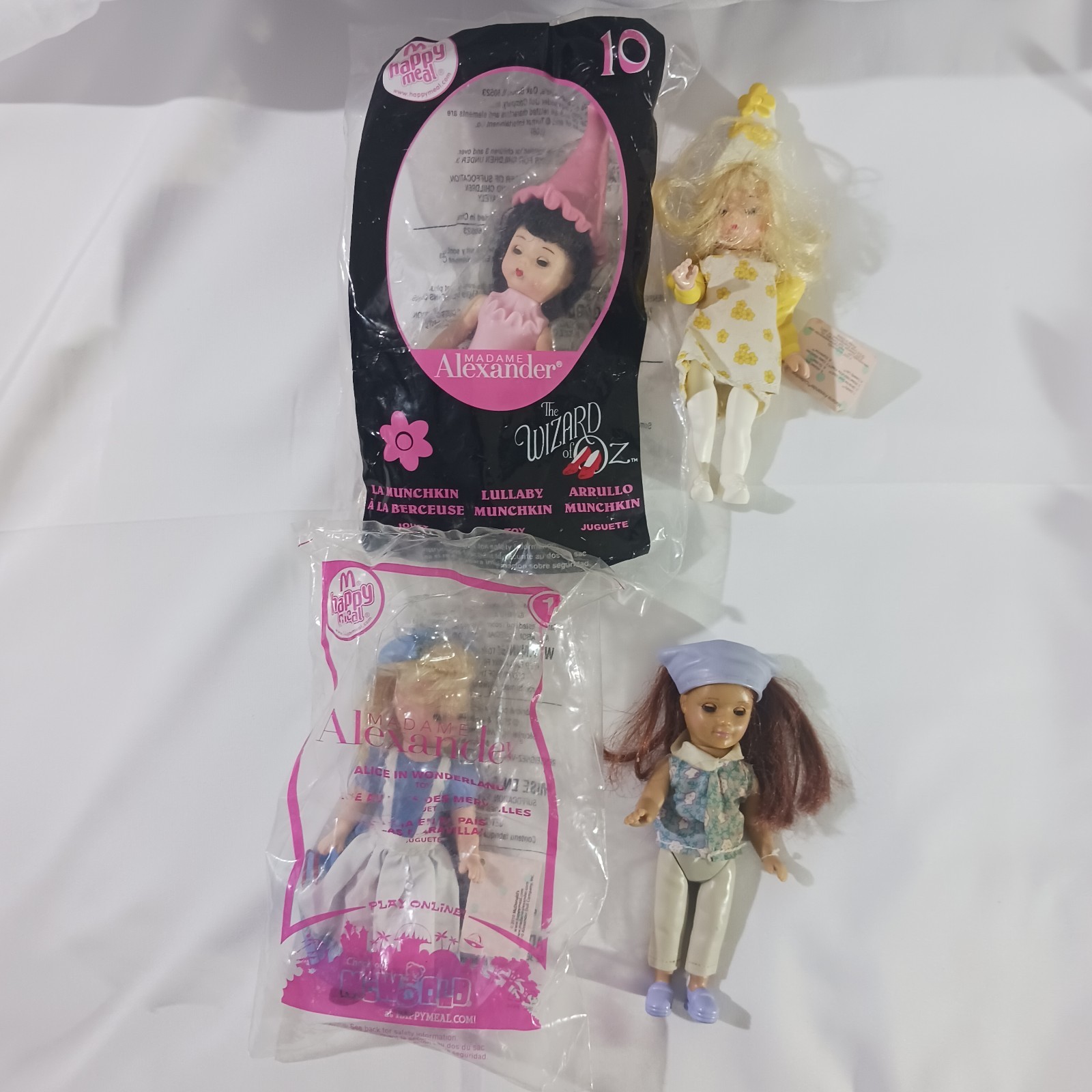 Madame Alexander McDonalds Doll Lot 4 Wizard Oz Munchkin Alice Wonderland Madame Alexander McDonalds Doll Lot 4 Wizard Oz Munchkin Alice Wonderland