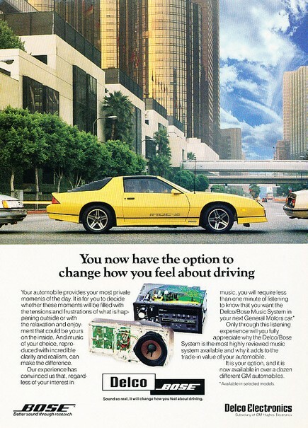 1986 1987 Bose Chevrolet Camaro Iroc Original Advertisement Print Art Car Ad K77 1986 1987 Bose Chevrolet Camaro Iroc Original Advertisement Print Art Car Ad K77