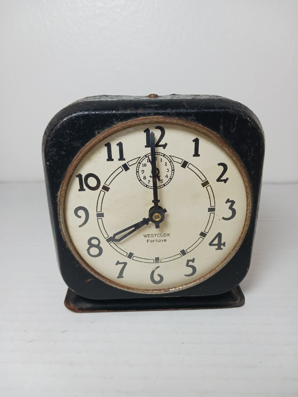 Vintage Westclox Fortune Alarm Clock Art Deco Era Made in U.S.A. For Parts Only Vintage Westclox Fortune Alarm Clock Art Deco Era Made in U.S.A. For Parts Only