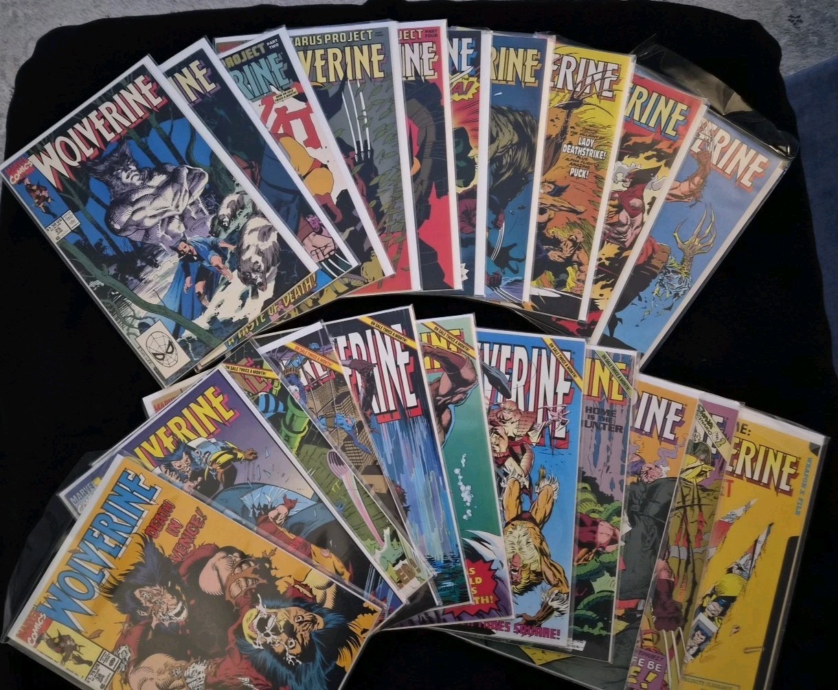 Wolverine #25-26, 28-30, 32, 34-38, 40-50 Marvel Comics 1988 - 22 Comic Lot Run Wolverine #25-26, 28-30, 32, 34-38, 40-50 Marvel Comics 1988 - 22 Comic Lot Run