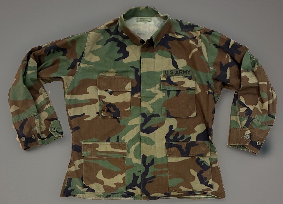 Vtg. US Army BDU Woodland Camo Pattern Large-Regular SP00-96-D-0314/0008