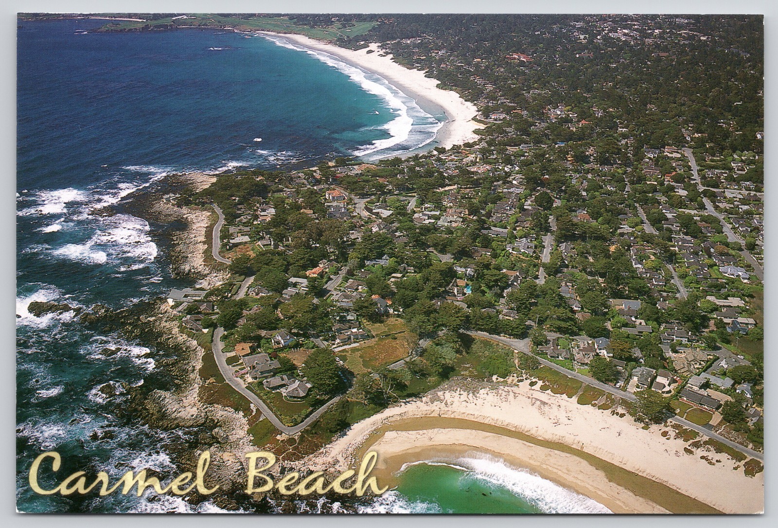 Santa Lucia Granodiorite Carmel Beach California Postcard