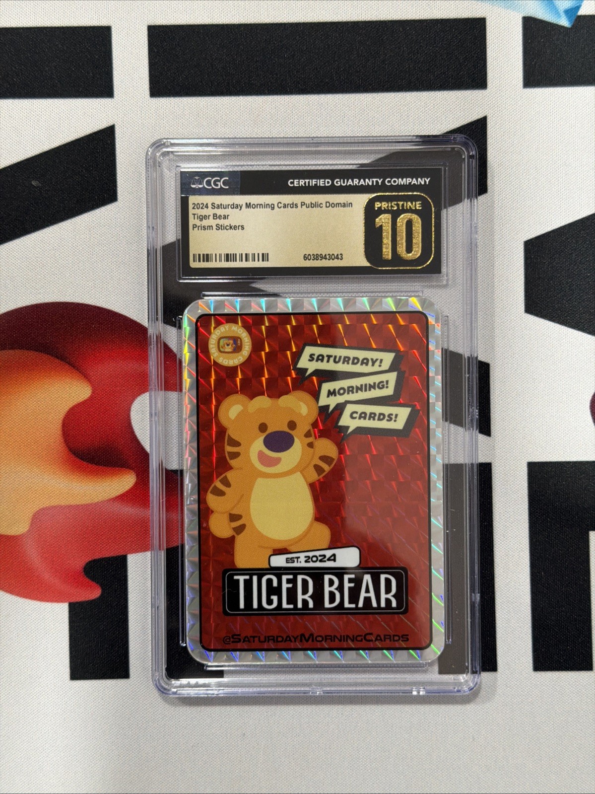 Saturday Morning Cards SMC 2024 Tiger Bear Prism Holo CGC 10 Pristine Pop 1
