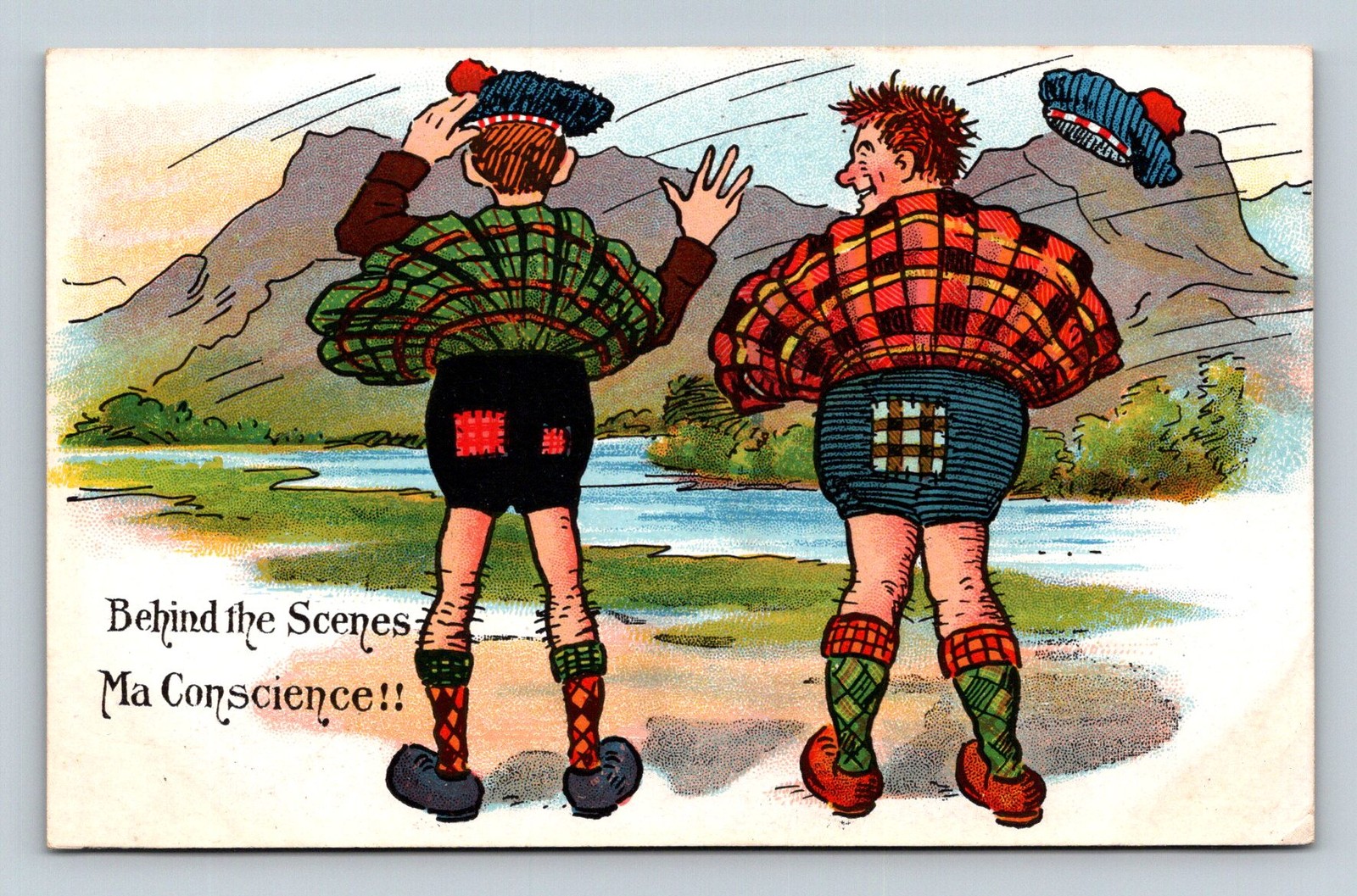 United Kingdom 1910s Humorous Scottish Kilts - Postcard United Kingdom 1910s Humorous Scottish Kilts - Postcard