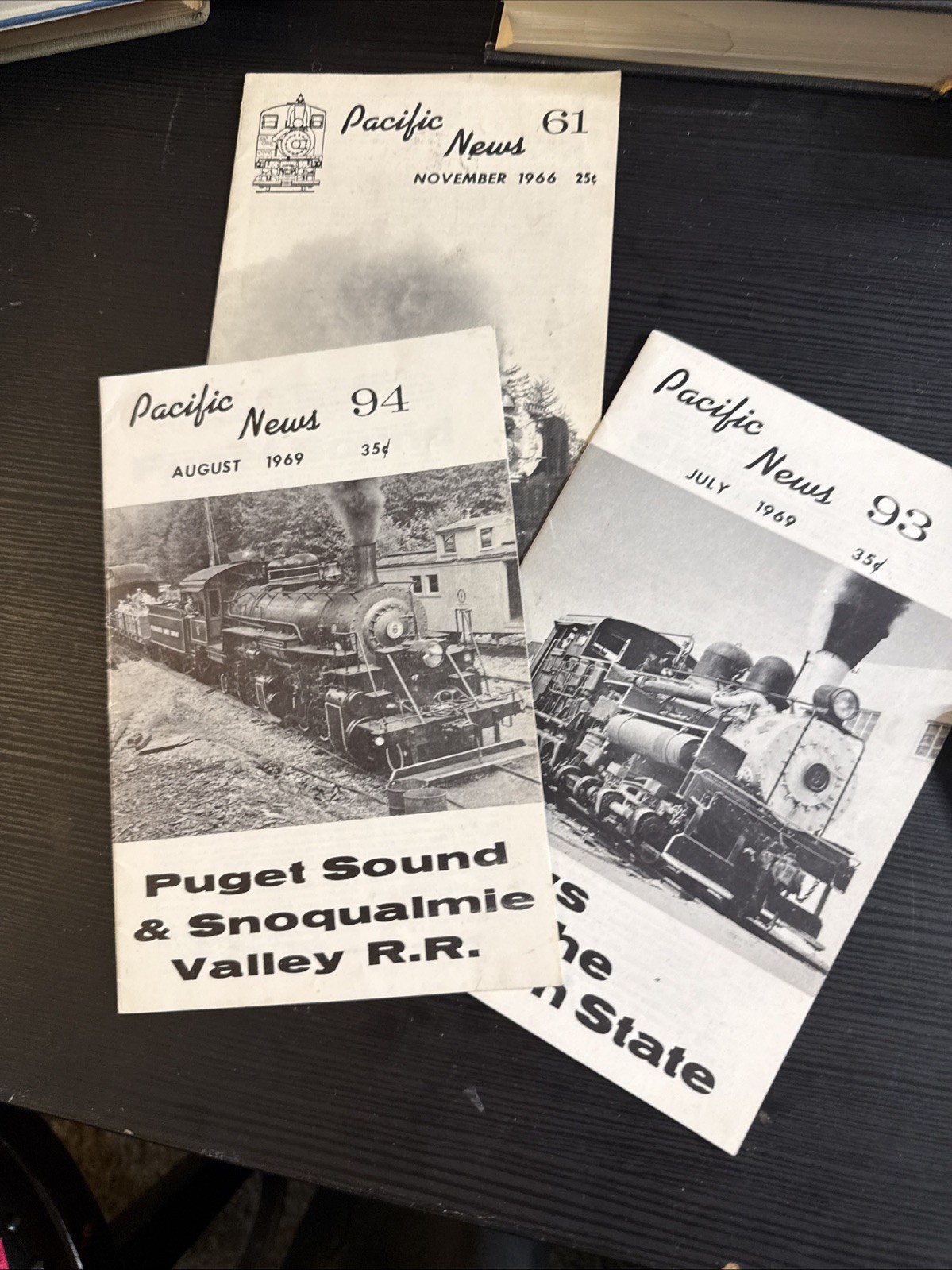 Pacific News Railroad Magazine Lot 3 Issues 1966/69 Shays Puget Sound Snoqualmie